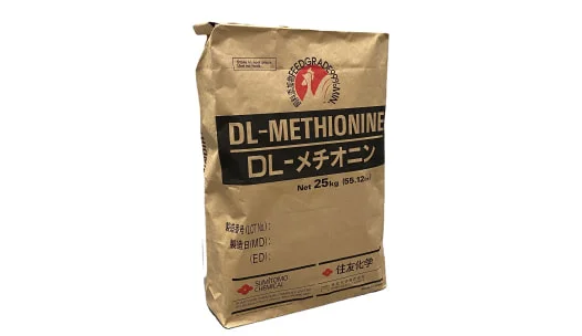 飼料添加物DL-メチオニンの製品パッケージ